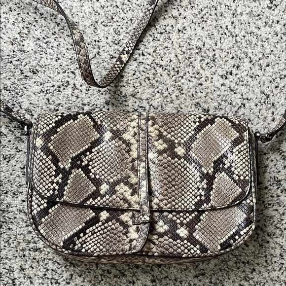 Handbags - Banana Republic snakeskin Italian leather shoulder bag